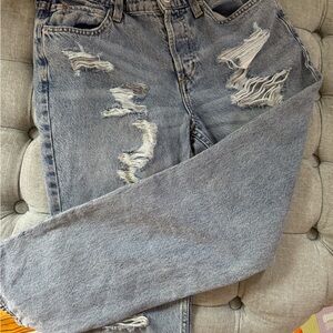 Distressed Blue Jeans for Men